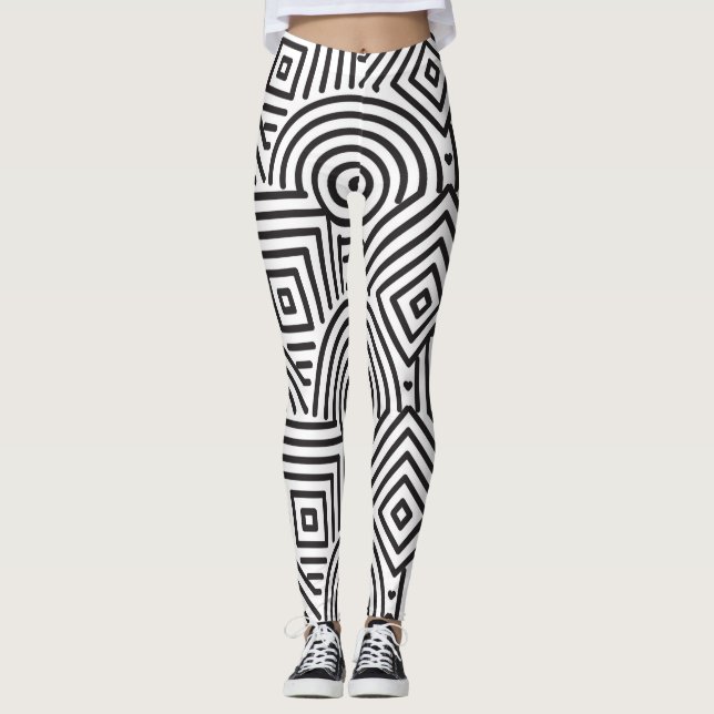 Geometric shapes pattern leggings (Front)