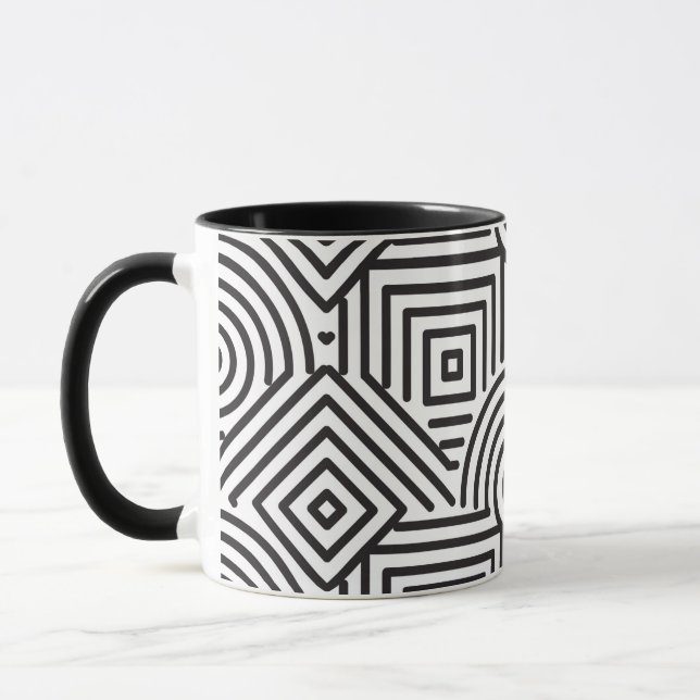 Geometric shapes pattern mug (Left)