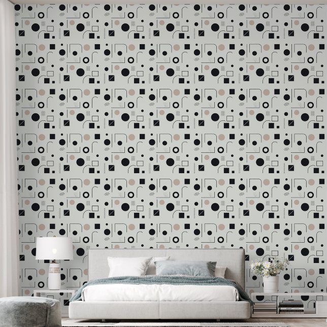 Geometric shapes wallpaper (Bedroom)