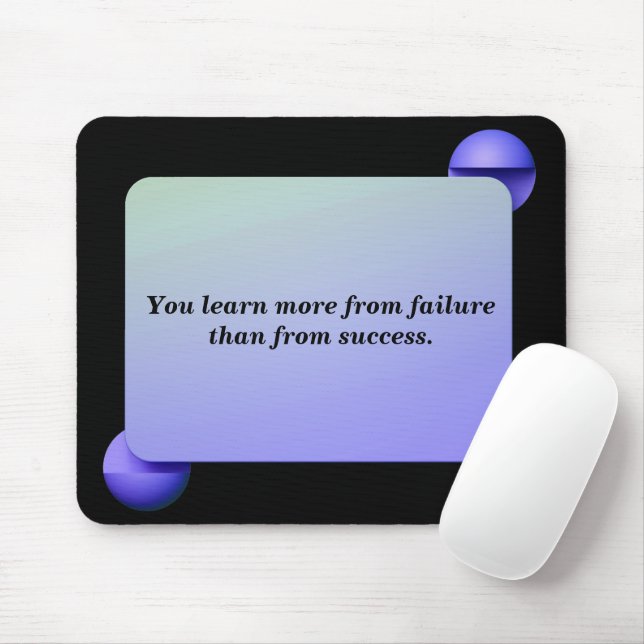 Geometric Shapes With Quote Mouse Pad (With Mouse)