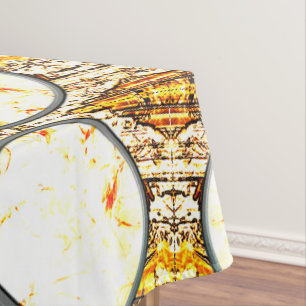 Geometric shapes with weird whitish textures tablecloth