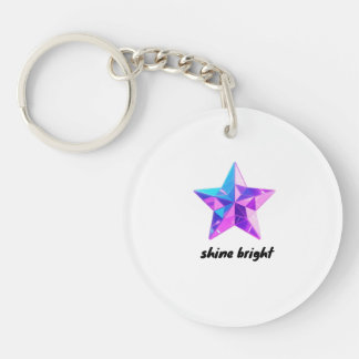 Geometric Shine Bright Star Keychain