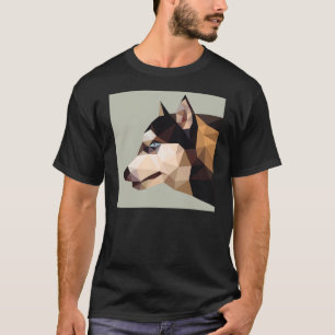 Geometric siberian husky T-Shirt