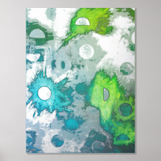 Geometric Silver Foil Print