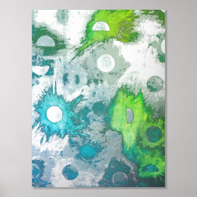 Geometric Silver Foil Print (Front)