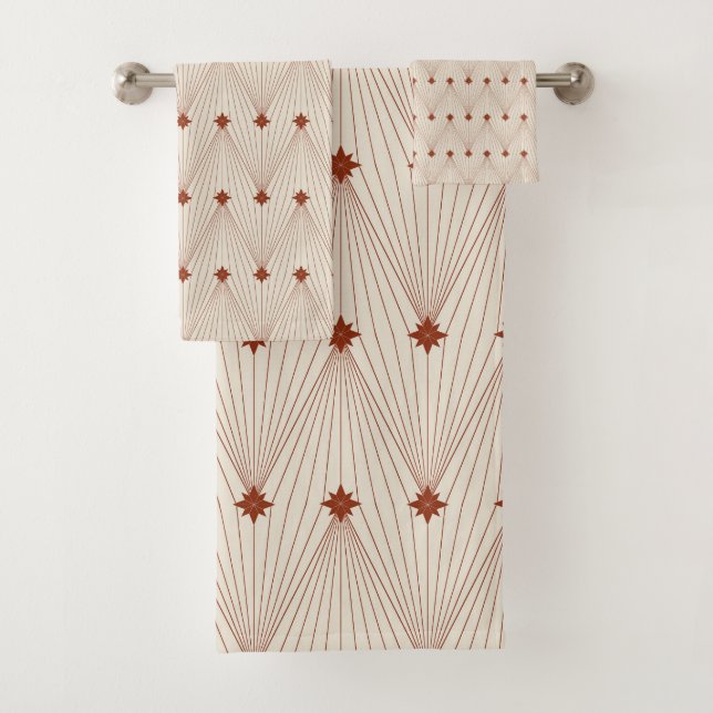 Geometric Simple Elegant Christmas Tree  Bath Towel Set (Insitu)