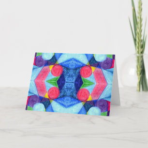Geometric Skittles Greeting Card