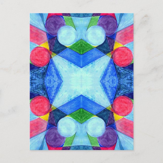 Geometric Skittles Postcard (Front)
