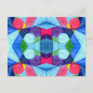 Geometric Skittles Postcard