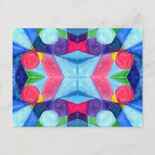 Geometric Skittles Postcard