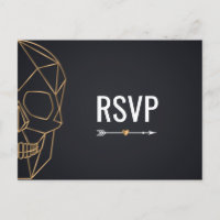 Geometric Skull Wedding RSVP