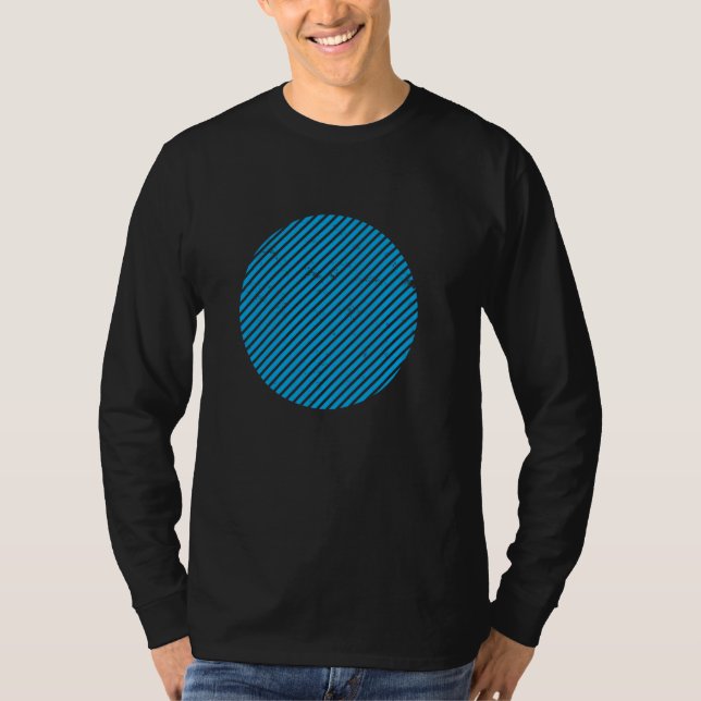Geometric Sliced Circle Shape Lines Geometry Art D T-Shirt (Front)