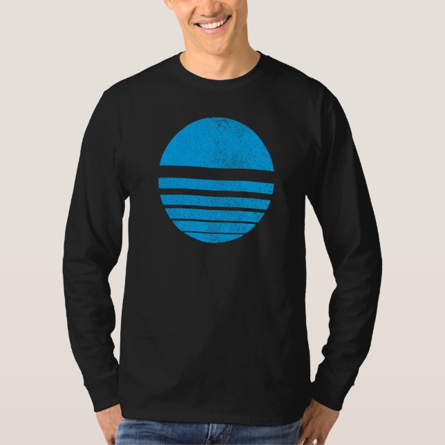 Geometric Sliced Circle Shapes Lines Geometry Dist T-Shirt (Front)