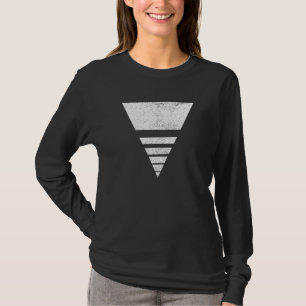 Geometric Sliced Triangle Line Shape Geometry Dist T-Shirt