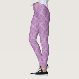 Geometric smoky lilac art deco leggings