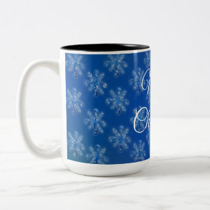 Geometric Snowflakes  Two-Tone Coffee Mug