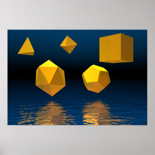 Geometric Solids Poster