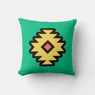 Geometric Southwestern Pop-Art Design Throw Pillow