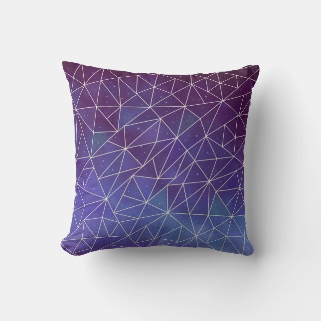 Geometric Space Throw Pillow (Front)
