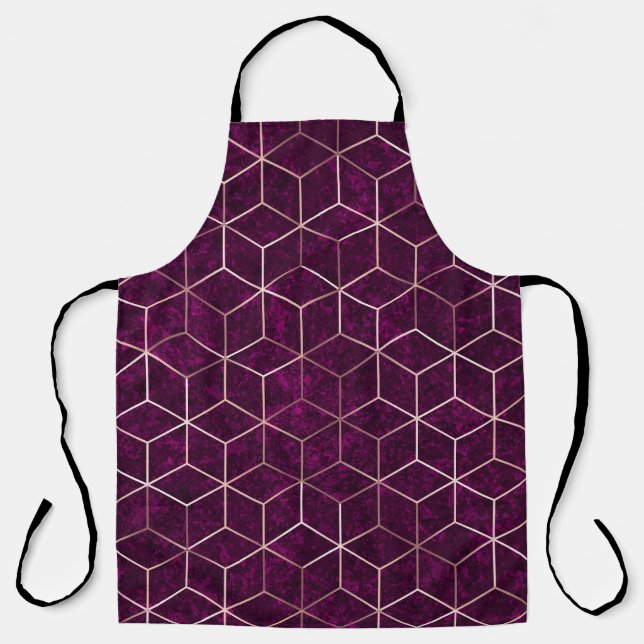 Geometric Sparkle Gold Foil Texture Apron (Front)