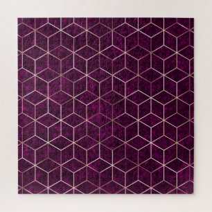 Geometric Sparkle Gold Foil Texture Jigsaw Puzzle