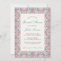 Geometric Sparkles Copper Metallic Bridal Shower