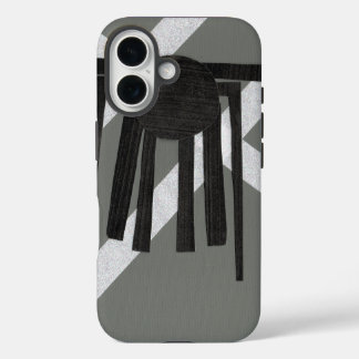 Geometric Spider Design iPhone 16 Case
