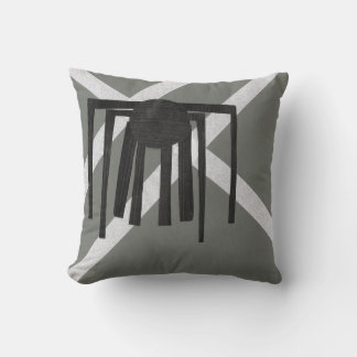 Geometric Spider Design Throw Pillow