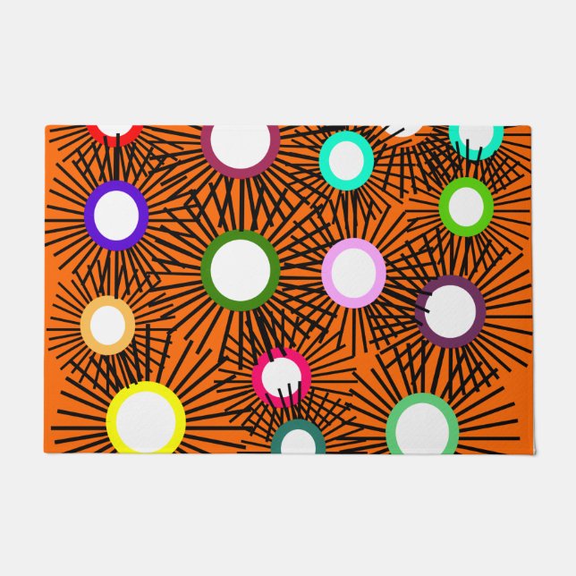 Geometric Spike Balls  Doormat (Front)