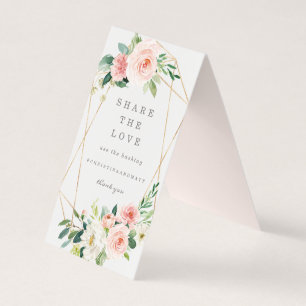 Geometric Spring Romance Share the Love Table Sign