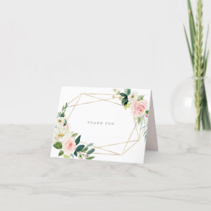 Geometric Spring Romance Thank You Card