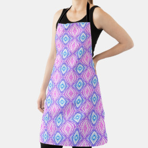 Geometric Square & Diamond Apron