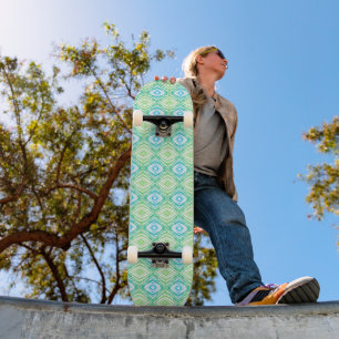Geometric Square & Diamond Skateboard