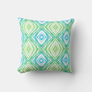 Geometric Square & Diamond Throw Pillow