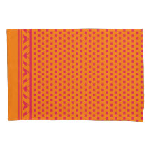 Geometric Square Dots | hot pink orange