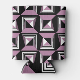 Geometric square pattern, seamless design. can cooler
