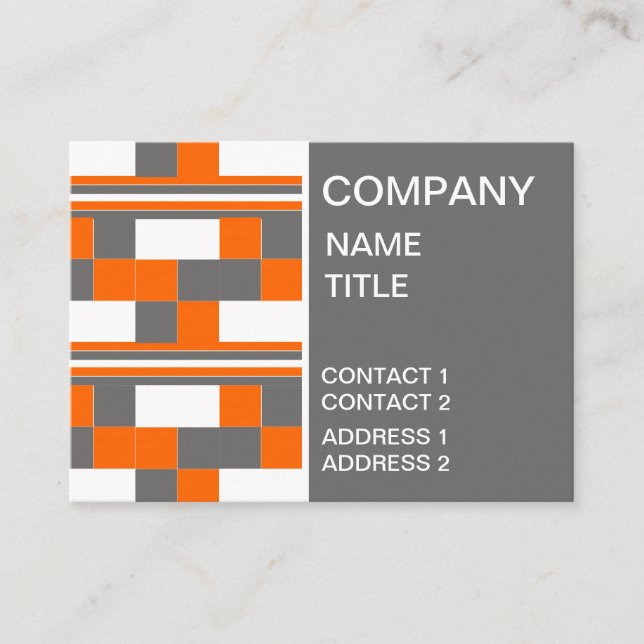 Geometric Square Stripes Geometric  Business Card (Front)