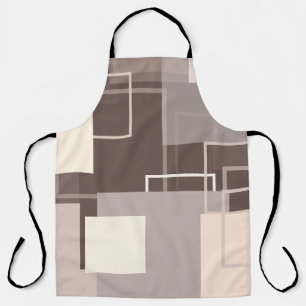 Geometric Squares - Chocolate and Cream Apron