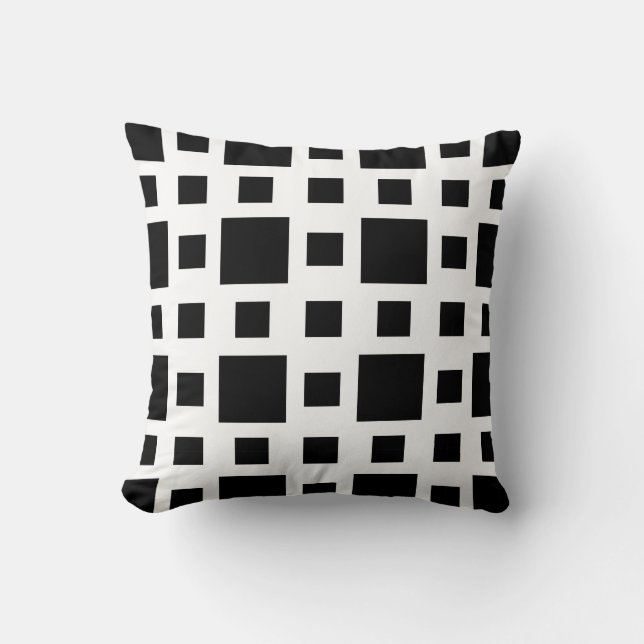 Geometric Squares Pattern  Throw Pillow (Front)