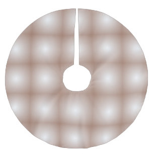 Geometric Squares with Mocha Mousse Gradient White Brushed Polyester Tree Skirt