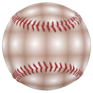 Geometric Squares with Mocha Mousse Gradient White Softball