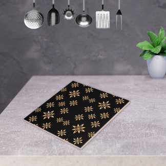 Geometric Star-like Petal Flower Repeating Pattern Tile