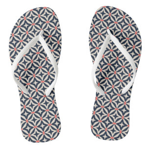 Geometric Star Pattern Flip Flops