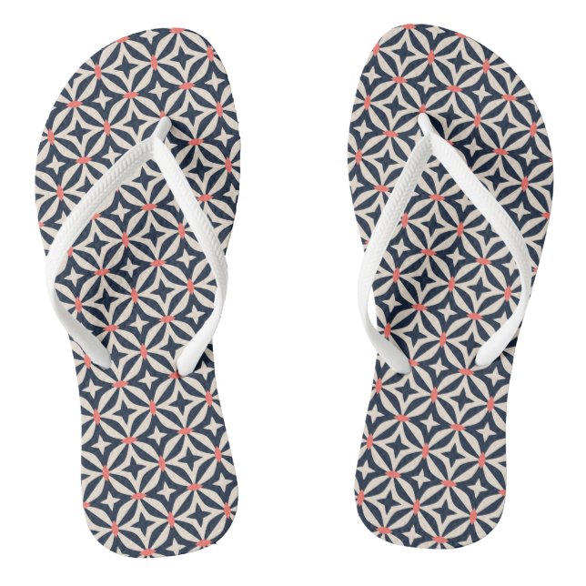 Geometric Star Pattern Flip Flops (Footbed)