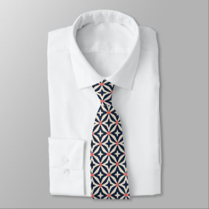 Geometric Star Pattern Tie