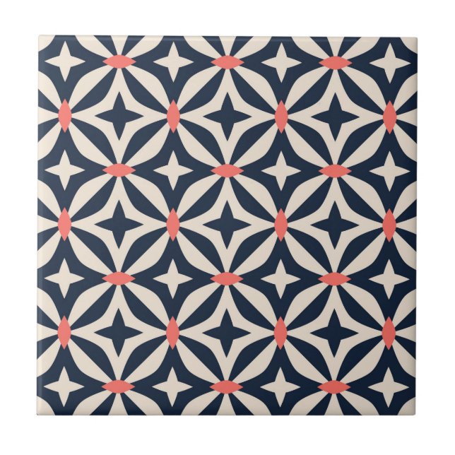 Geometric Star Pattern Tile (Front)