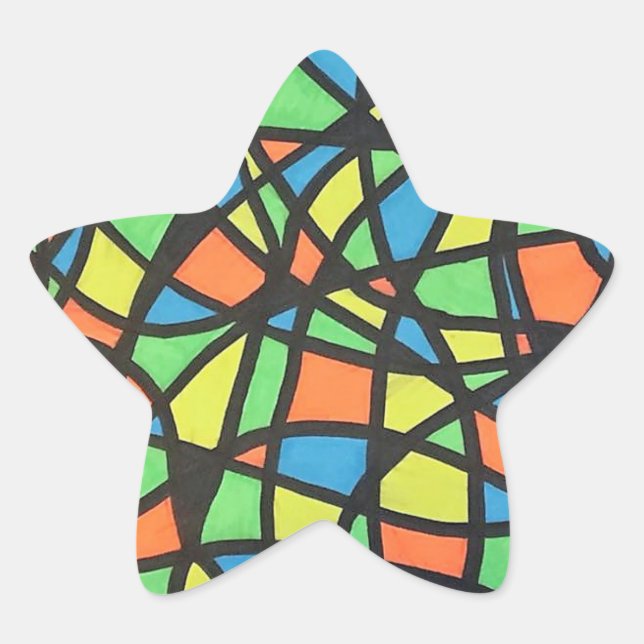 Geometric Star Sticker (Front)