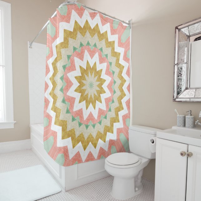 Geometric Starburst Boho Mandala Pattern (In Situ)