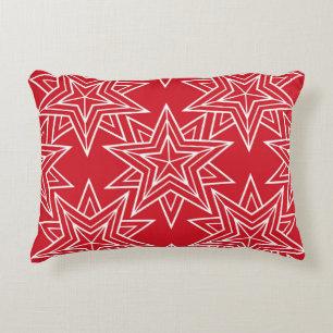 Geometric stars,  vintage seamless pattern,  chris accent pillow