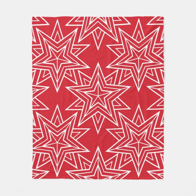 Geometric stars,  vintage seamless pattern,  chris fleece blanket (Front)